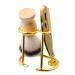 Harilla wet shaving care set soft nylon bristles manual including brush and razor holder cleaning tool for father's vacation gold