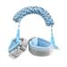 Gerui children's leash with keys children safety lines anti-lost wrist belt children safety hand loop 360 rotation elastic wire rope breathable cotton arm joint (blue)