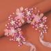 IYOU Flower Girl Hair Accessories Pink Pearl Communion Headpiece Birthday Bridal Wedding Headband for Girls - Buy Online on GoSupps.com