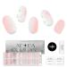Adora Couture Semi Cured Gel Nail Strips |Pink & White with Sparkles Manicure Press On Nails Full Sticker Nail Wraps for Women | Stick On Salon Nails at Home Kit - UV Required (Sweetie Pie)