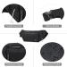 Stylish Black Fanny Pack with 4 Zipper Pockets - Waterproof & Anti-theft - Adjustable Strap - Perfect for Travel, Hiking, and Running - Nylon Material - Buy Online on GoSupps.com