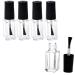 x 3ml refillable empty nail polish bottles with brush cap.