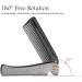 Folding Stainless Steel Beard Comb with Round Teeth - Pocket Size for Household, Barber & Salon Use (2#) - Buy Online on GoSupps.com