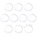 Fumanduo 10 pieces silicone lash pads for eyelash extensions lash extension eyelash silicone pad eyelids extension holder palette round lashes aid accessories for fake eyelashes (transparent)