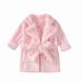 View jelly baby boy girls bathrobes toddler children soft bathrobes flannel nightwear pajamas winter night coat 1-2 years of light pink