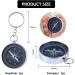 Portable Children's Keychain Compass - 40mm Aluminum Navigation Tool | Outdoor Hiking Silver Compass with White Dial - Buy Online on GoSupps.com