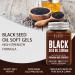 Black Seed Oil Capsules 1000mg Double Strength - 60 Soft Gels | Premium Non-GMO Cold Pressed Virgin Oil from Nigella Sativa | Halal & Kosher | Made in UK - Buy Online on GoSupps.com