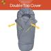 Double Top Cover Cotton Sleeping Bag Liner for Travel & Camping | Bottom Zipper, Wide Head Cover | Fine Seam Stitching | Adult Sleep Sack - Buy Online on GoSupps.com