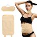 Casting oil pack massage belt set reusable castor oil pack for the neck and belly removable TPU castor oil pack Casting oil not contained expired (khaki)