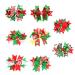 Lurrose 8Pcs Christmas Bow Hair Clips Bowknot Hairpins Christmas Hair Clips for Kids Toddlers