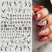 Tattoo DIY Flower Simple Design Transfer Decals Nail Sticker 3D Black Vine Leaf Alphabet(F-745) (Black F) - Buy Online on GoSupps.com