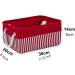 2 Pack Closet Canvas Fabric Storage Baskets - Organizing Bins for Shelves, Closets, Laundry & Nursery - Decorative Gifts - 11.75 x 8 x 5 Inch - Solid Red & Red Stripe - Buy Online on GoSupps.com