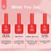 Lavender Violets 15ml x4 Gel Nail Polish Base and Top Coat Set with Nail Prep Dehydrator Rubber Base Gel No Wipe Top Coat Nail Primer Manicure Varnish Nail Care Protection Long Lasting #2578 Nail Primer Rubber Base & Top Coat - Buy Online on GoSupps.com