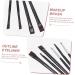 VINTORKY 6pcs Eyeliner Makeup Brush Cosmetic Brush Professional Makeup Brushes Rayon Wooden Handle Black - Buy Online on GoSupps.com