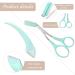 3 Pcs Eyebrow Grooming Set with Razor, Scissor, and Comb - Green | Eyelash Hair Remover and Shaping Tool for Men and Women - Buy Online on GoSupps.com