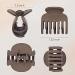 Women's Small Claw Clip Set for Thin Coarse Curly Hair - 90s Style, Strong Hold - 4 Pieces, Matte Finish - Short Hair Accessories - Buy Online on GoSupps.com