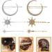 NUSITOU 2 Sets Retro Geometric Diamond Hairpin Set Silver Barrettes Star Silver Star Hair Clips Star Hair Pins Hair Jewelry Decorative Hair Clips Star Clips Side Clip Alloy Antique Silver - Buy Online on GoSupps.com