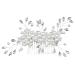 Haopeuk Wedding Hair Comb Rhinestones Crystal Vintage Bridal Hair Clips Combs for Brides and Bridesmaids White