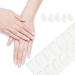 Semi Cured Gel Nails Strips - 20 Stickers Nude Nail Wraps Soft Self -Adhesive Gel Nail Stickers Long Lasting for Nails French Tip Manicure Nail Wraps UV/LED Lamp Required Clear