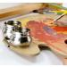 Stainless Steel Double Dipper Oil Painting Pot with Lid - No Leakage, Clip on Palette - Ecjiuyi Palette Cup - Buy Online on GoSupps.com