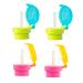 4 Pieces Classic Replacement Baby Lid ORNOOU Portable Spill Proof Juice Soda Water Bottle Twist Cover Cap With Drink Straw