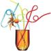 Gearmax 10 Pcs Curly Drinking Straws Plastic Drink Straws Novelty Drinks Party Straw for Milk Juice Cocktails Colorful Long Curly Straws for Kids Adults - Buy Online on GoSupps.com