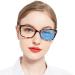OCCI CHIARI Progressive Bifocal Reading Glasses for Women Transition Multifocal Readers Blue Blocker Brown 2.0 x