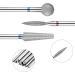 YUXIANLB 3 Pcs Diamond Nail Drill Bits Set - Nail Polishing & Grind Tools for Dead Skin Cleaning, Acrylic & Gel Nails - 3/32 Inch - Silver - Buy Online on GoSupps.com
