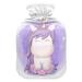 Cute Baby Unicorn Cartoon Hot Water Bottle with Cover Soft Warm for Winter Bed Hand Neck and Shoulders 1L