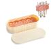 Makeup Brush Cleaning Mat - Silicone Makeup Brush Cleaner Box with Drying Holder 3 in 1 Makeup Brush Sponge Washer Cosmetic Brush Storage Organizer Beige