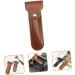 Minkissy Razor Storage Shell - Travel Case for Safety Razor & Covers | PU Leather Compact & Stylish - 16.5x4.2x1cm Brown - Buy Online on GoSupps.com