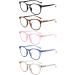 Buy Kerecsen 5 Pack Reading Glasses for Men & Women - Large Frame Round Readers with Spring Hinges - 2.25x Magnification - Stylish Mixed Colors - Buy Online on GoSupps.com