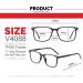 KDOQ TR90 Light Frame Square Blue Light Blocking Glasses Anti Blue Ray Computer Eyewear for Men & Women in Matte Black - Buy Online on GoSupps.com