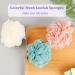 10 Pack Colorful Small Loofah Bath Sponges for Kids and Adults - Soft Exfoliating Shower Lufa Mesh Sponge - 10 Count - Buy Online on GoSupps.com