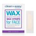 Clean + Easy Ready- To- Use Wax Strips For Facial Waxing, No Heating Required, Great For Unsightly Hair Removal Touch-Ups, 12 Ct. 12 Count (Pack of 1) for Face