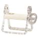 Erhigher Durable Toothpaste Squeezer Toothpaste Squeezer with Rotatable Handle Bathroom Tube Extruder Dispenser Rotatable Toothpaste Stand White