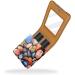 Travel Lipstick Organizer Case | Portable Makeup Bag with Mirror | Colorful Stones Design for Beach Lovers - G150k7brqs - Buy Online on GoSupps.com