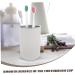 Buy Homsfou Stainless Steel Toothbrush Organizer Cup for Kids - Stylish Bathroom Toothbrush Holder - White 12x8cm - Buy Online on GoSupps.com
