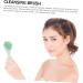DRESSOOS Silicone face Brush Cleansing Skin Care Brush Deep Cleaning Brush Silicone Brush Manual Facial Silicone Facial cleansers Cleansing Brush Cleaning Supplies Handheld Miss Silica Gel Green 15.3x5.2cm - Buy Online on GoSupps.com