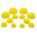 Silicone cupping heads cupping set 12 pieces with different diameters (yellow)