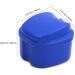 Denture Box with Strainer - Portable False Teeth Storage Container & Cleaning Kit for Travel - Dark Blue - Buy Online on GoSupps.com