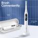 Oral-B iO8 Electric Toothbrush Christmas Gift Set with App Connected Handle for Adults - 6 Modes Teeth Whitening, Ultimate Clean Head, Magnetic Pouch - 2 Piece Set for Women/Him - White, 2 Pin UK Plug - Buy Online on GoSupps.com