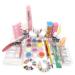 Acrylic Powers kit acrylic powder and acrylic liquid set 12PCs glitter powders professional diy nail art brush nail tips acrylic decorations kit