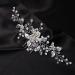 Chargances Bridal Pearl Leaf Hair Comb Wedding Silver Crystal Beaded Hair Vine Comb Fashion Flower Rhinestone Handmade Hair Accessory Dainty Head Piece for Women Bridesmaid Girls (Silver) - Buy Online on GoSupps.com
