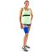 Black Mountain Products Extra Thick Warming Thigh Brace - Blue Compression Sleeve for Pain Relief - Large Size - Buy Online on GoSupps.com