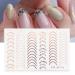 3D Rose Gold Metal Nail Stickers - Self-Adhesive Nail Art Decals for DIY Manicure | 8 Sheets of Stripe Lines & French Tips - Buy Online on GoSupps.com