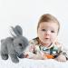 Woeau Rabbit Toy for Kids - Grey Plush Stuffed Bunny with Carrot, Sounds & Movements - Electronic Walking and Talking Pet - Buy Online on GoSupps.com