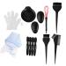 Ipetboom Kit de Coloration Capillaire 15 Pi ces Ensemble Professionnel pour Salon et Domicile Outils de Coloration Capillaire Incluant Bol Peigne et Brosse Couleurs Assorties pour