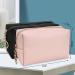 2-Piece PU Travel Makeup Storage Bag - Waterproof Organizer for Women Men & Kids - Pink & Black Cosmetic Bags - Buy Online on GoSupps.com