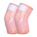 Kniebandage for women men 2 pieces of knee supports with adjustable straps and anti -slide silicone for sports running arthritis joint pain band injury meniscal tear tendonitis (pink XL) pink XL